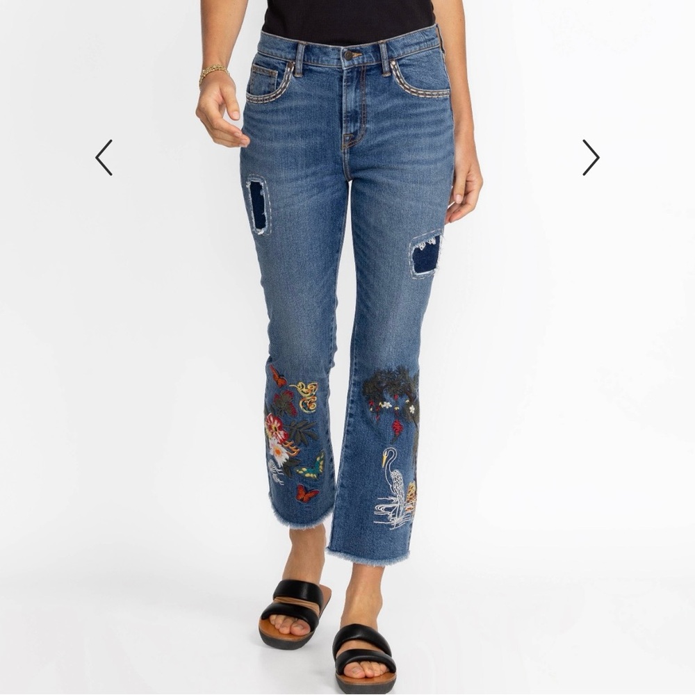 Johnny Was Heron cropped babyboot Jean